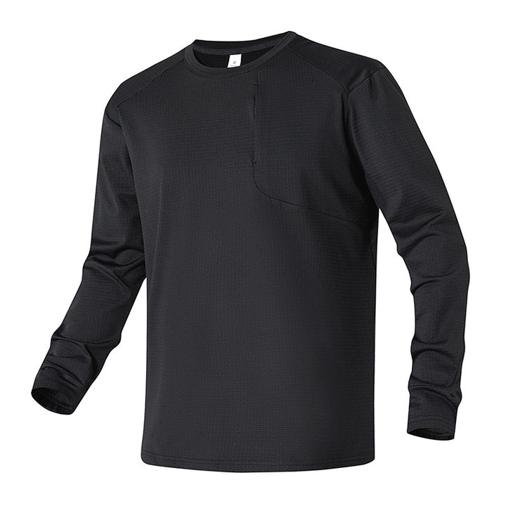 Herren Funktionslongsleeve mit atmungsaktiven Eigenschaften und praktischer Tasche Aliams