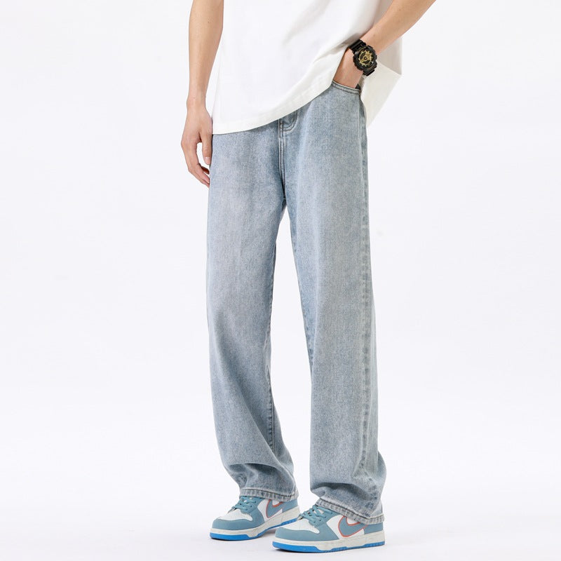 Herren weite Jeans mit lässigem Schnitt Aliams