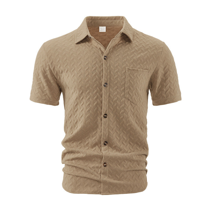 Herren Kurzarm-Hemd mit strukturiertem Design Aliams