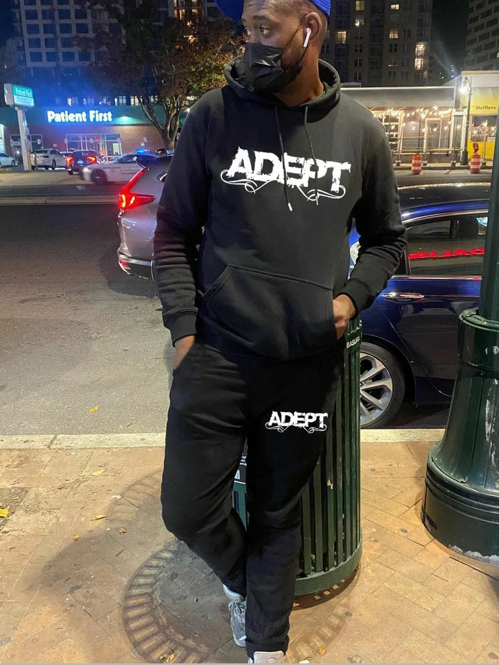 Herren Sweatshirt- und Jogginghose-Set mit kreativer Schriftart Aliams