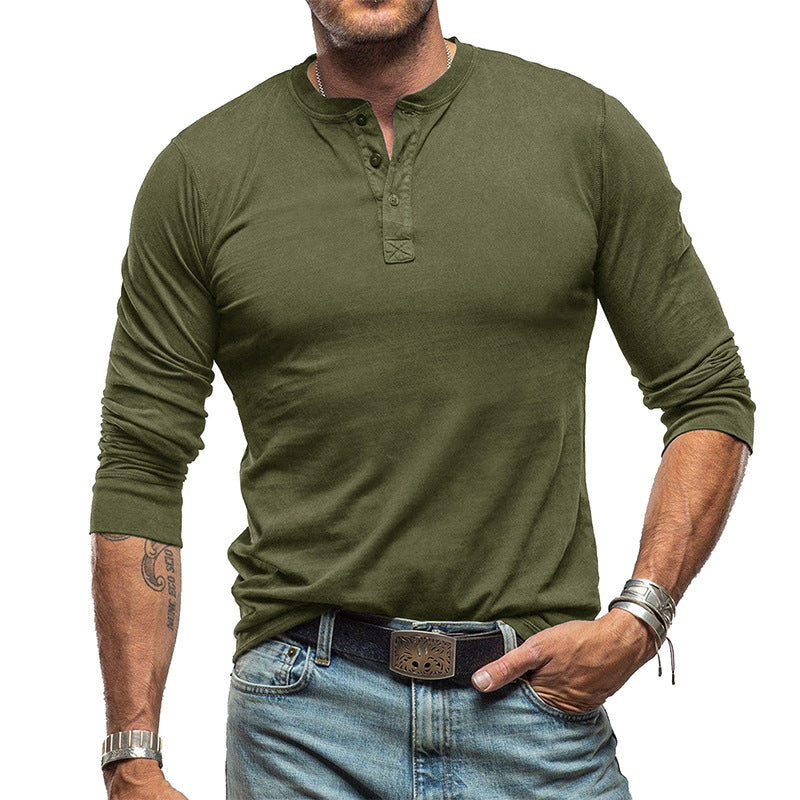 Herren Henley-Shirt mit Knopfleiste Aliams