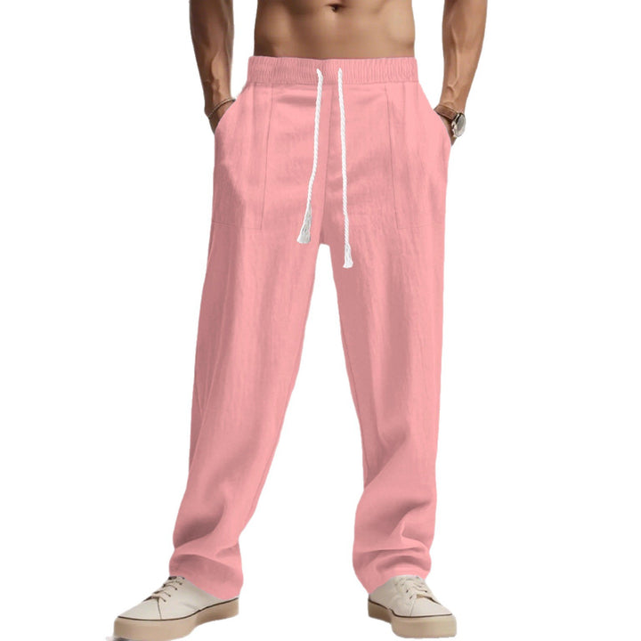 Herren bequeme Freizeithose mit elastischem Bund und Seitentaschen Aliams