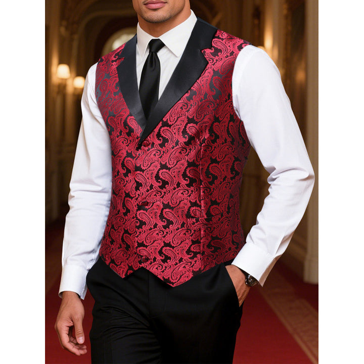 Herren Glamouröse Satinweste Aliams