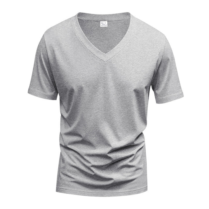 Herren Sportliches Kurzarm-T-Shirt mit V-Ausschnitt und funktionalem Mesh-Gewebe Aliams