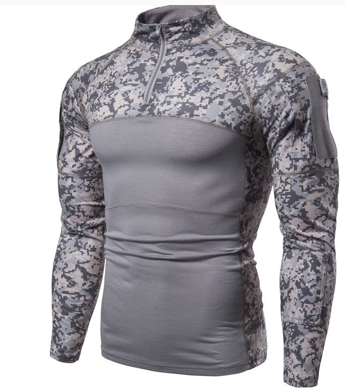 Herren Funktionales Langarmshirt im sportlichen Design mit Stehkragen und Reißverschluss Aliams