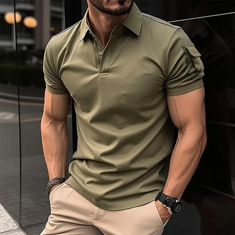 Herren Performance Polo-Shirt mit Utility-Taschen Aliams