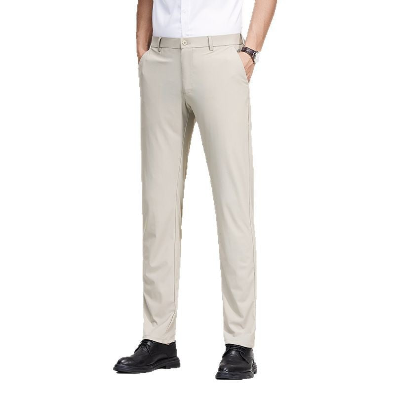 Herren elegante Anzughose mit schmalem Schnitt und komfortablem Bund Aliams