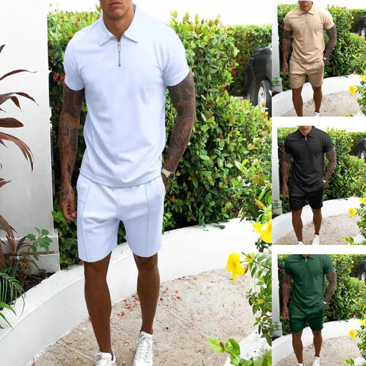 Herren Komfortables Freizeit Polo- und Shorts-Set Aliams