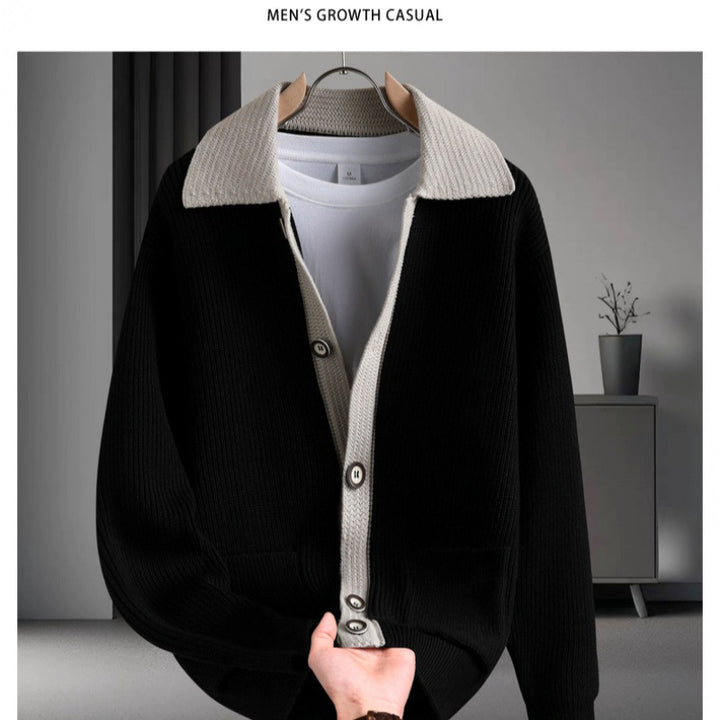 Damen entspannte Strickjacke mit innovativem Schnitt und praktischen Taschen Aliams