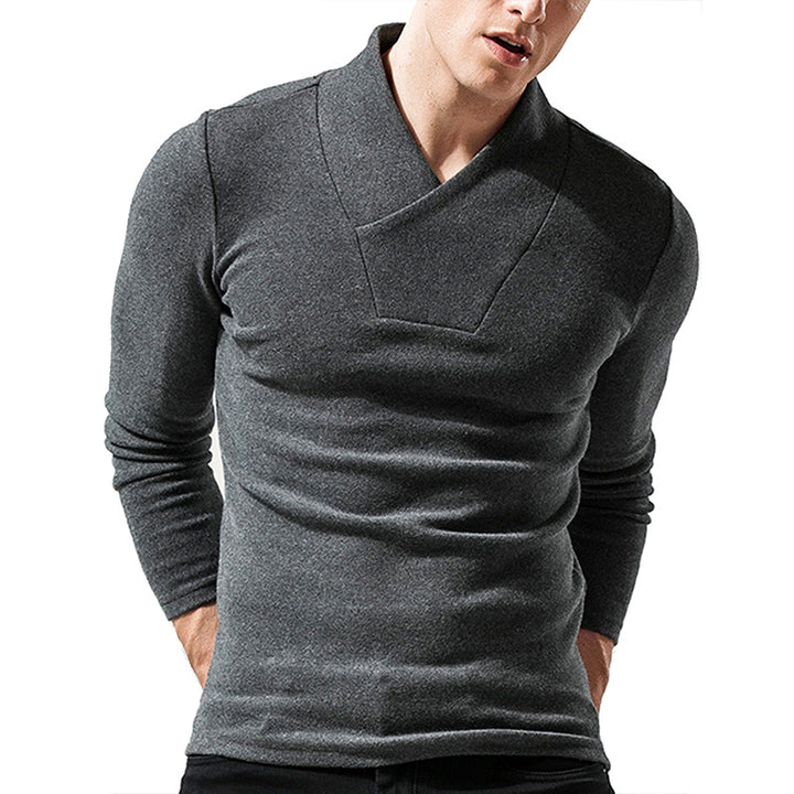 Herren eleganter Stehkragenpullover Aliams