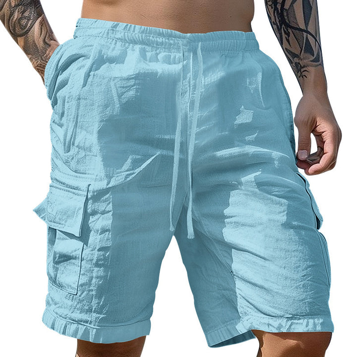 Herren Cargo-Shorts mit elastischem Bund und vielseitigen Taschen Aliams