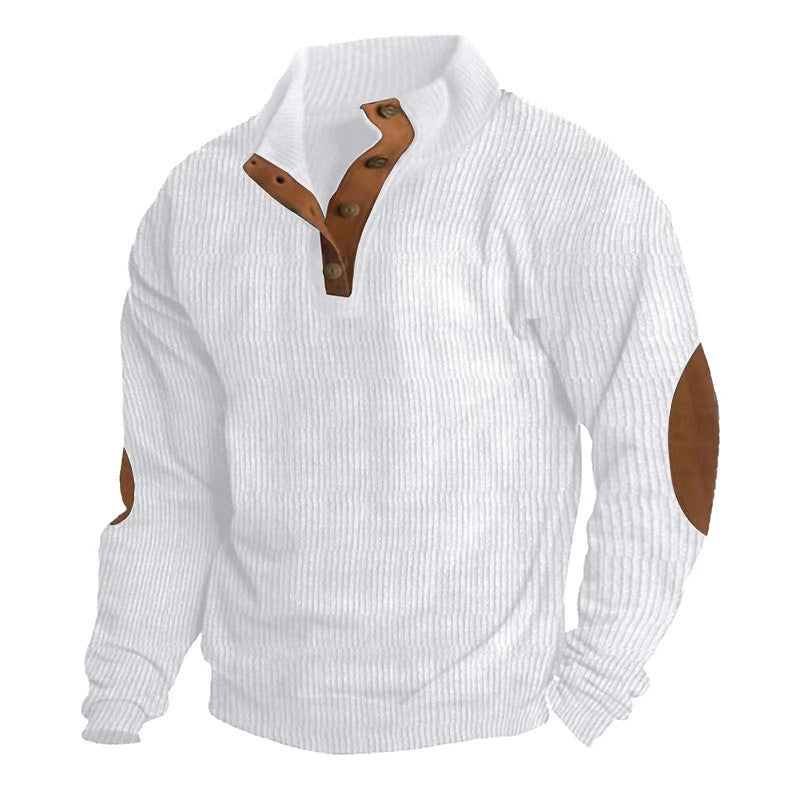 Herren strukturierter Pullover mit Kontrastdetails Aliams