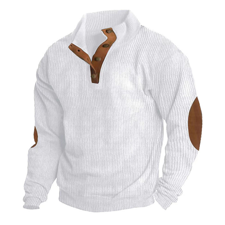 Herren strukturierter Pullover mit Kontrastdetails Aliams
