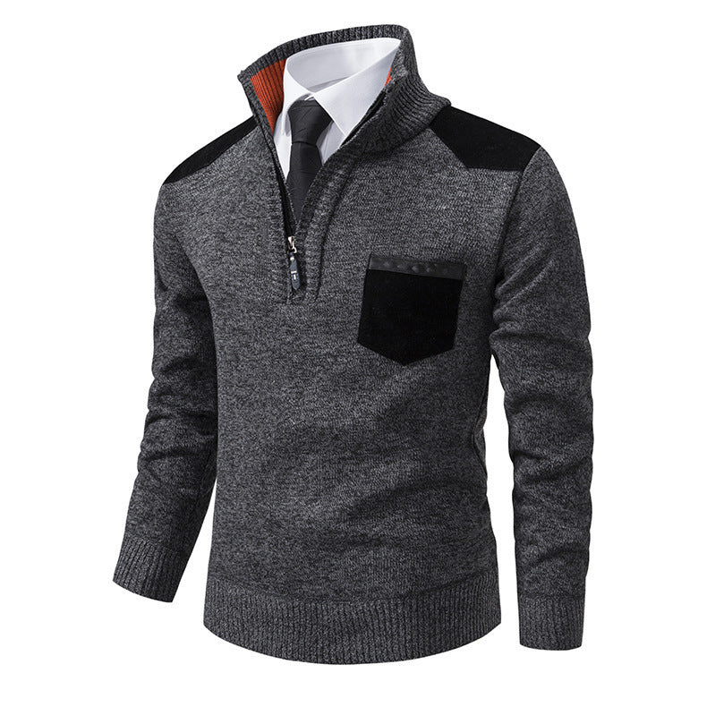 Herren modischer Pullover mit Stehkragen Aliams