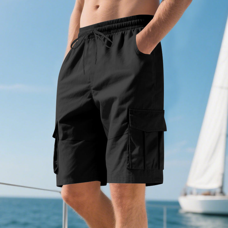 Herren Cargo-Shorts mit praktischen Seitentaschen und elastischem Bund Aliams