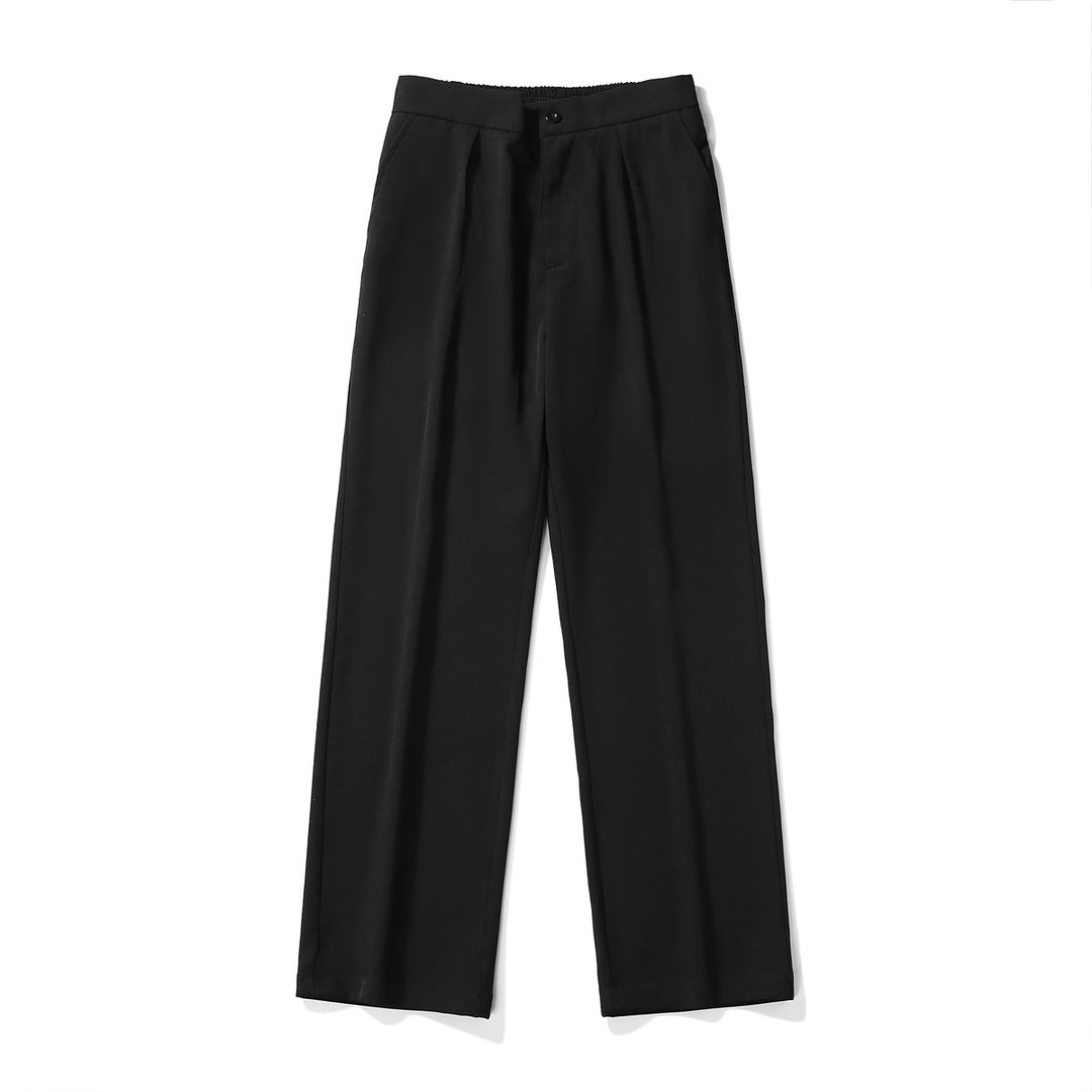 Herren Elegante weite Hose mit elastischem Bund und seitlichen Eingrifftaschen Aliams