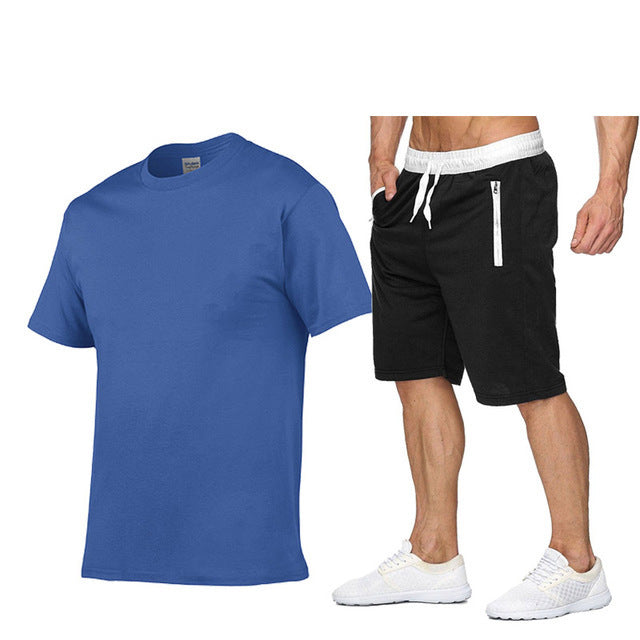 Herren sportliches T-Shirt und bequeme Shorts im lässigen Stil Aliams