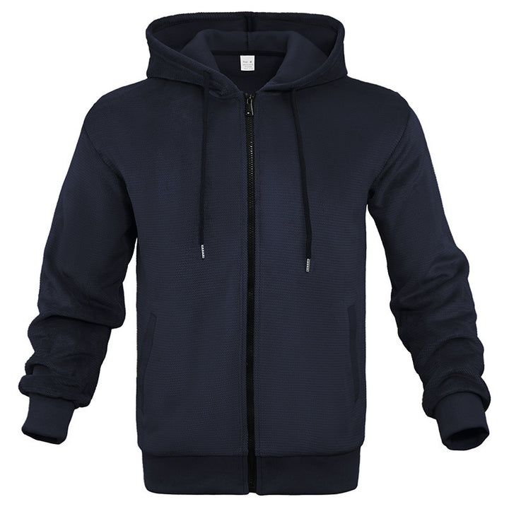 Herren technische Zip-Hoodie mit atmungsaktiven Stoff und seitlichen Taschen Aliams