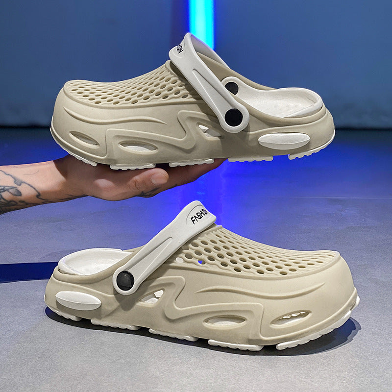 Herren Atmungsaktive Clogs mit Verstellbarem Riemen Aliams