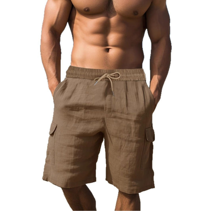Herren Cargo-Shorts aus atmungsaktivem Leinen-Mix Aliams
