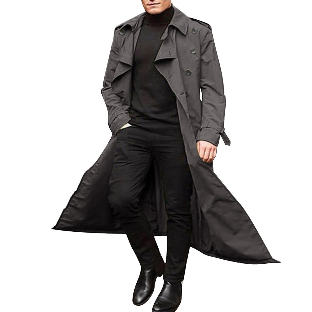 Herren Eleganter Trenchcoat mit stilvollen Knopfdetails und durchgehendem Futter Aliams