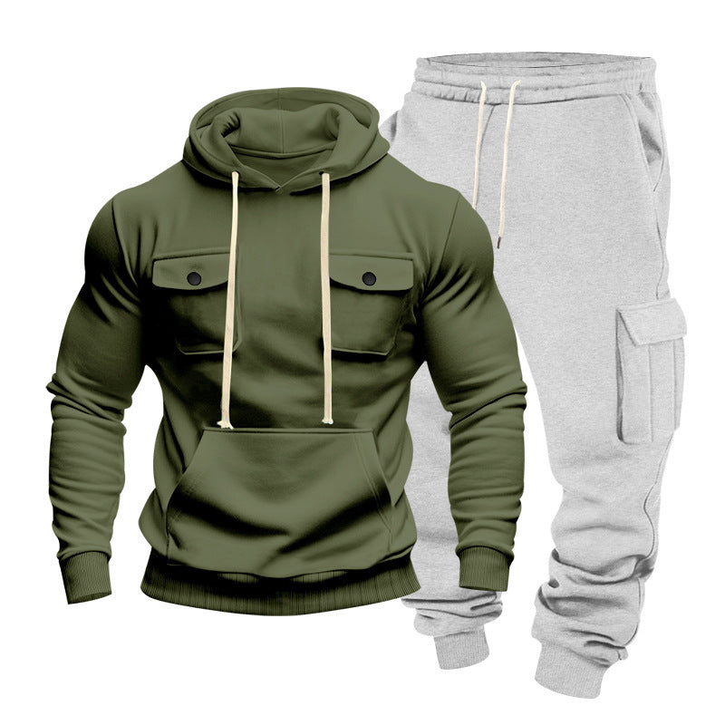 Herren Kapuzenpullover und Cargo-Hosen Set Aliams