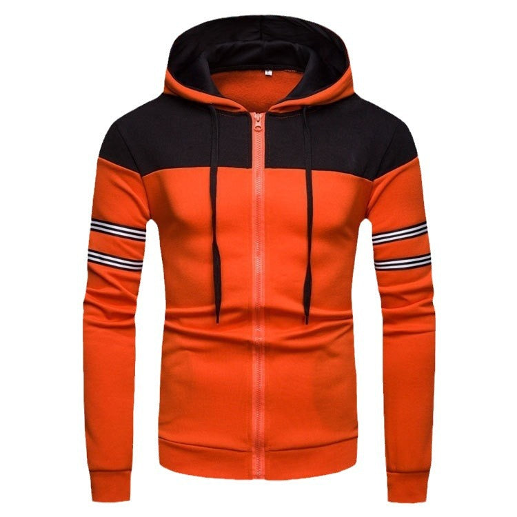 Herren sportlicher Kapuzenpullover mit kontrastierenden Einsätzen Aliams