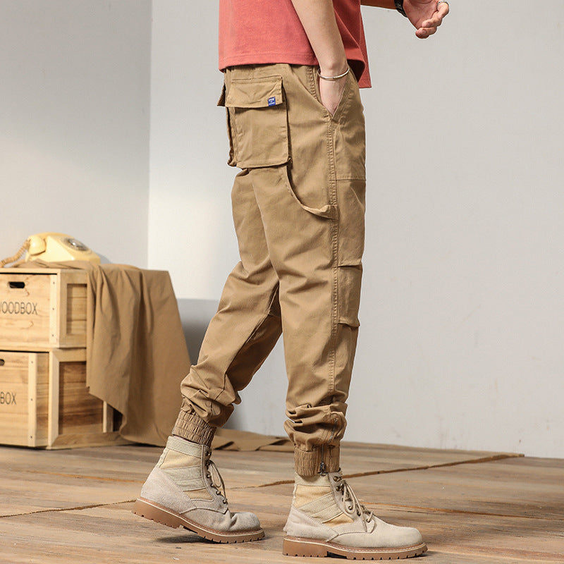 Herren Cargohose mit elastischem Bund und praktischen Mehrzwecktaschen Aliams