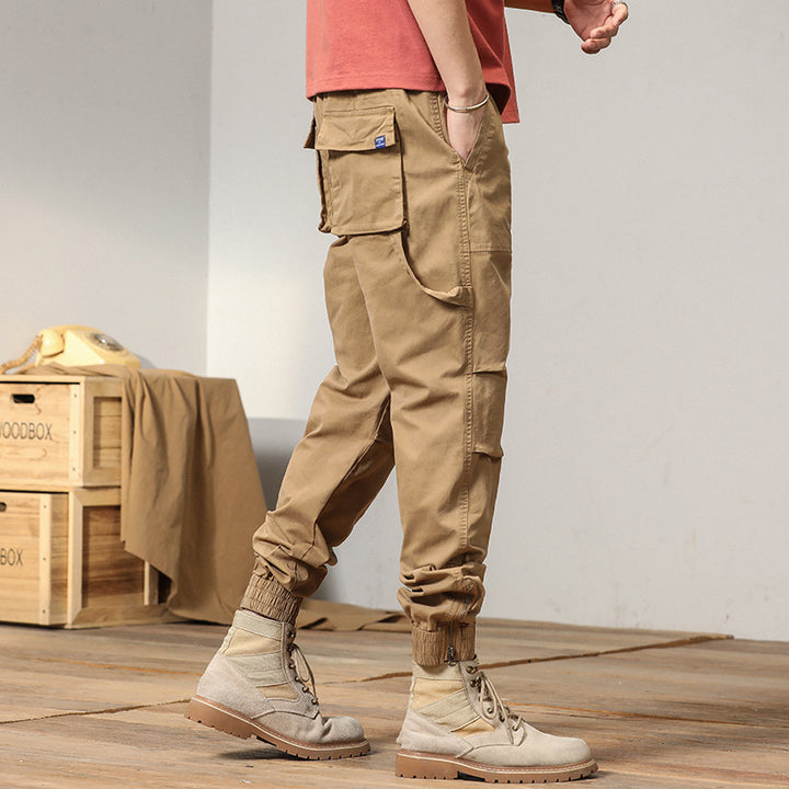 Herren Cargohose mit elastischem Bund und praktischen Mehrzwecktaschen Aliams