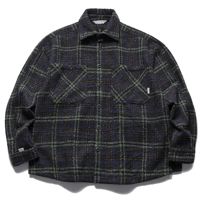 Herren Baumwoll-Flanellhemd mit praktischen Brusttaschen und modernem Karomuster Aliams