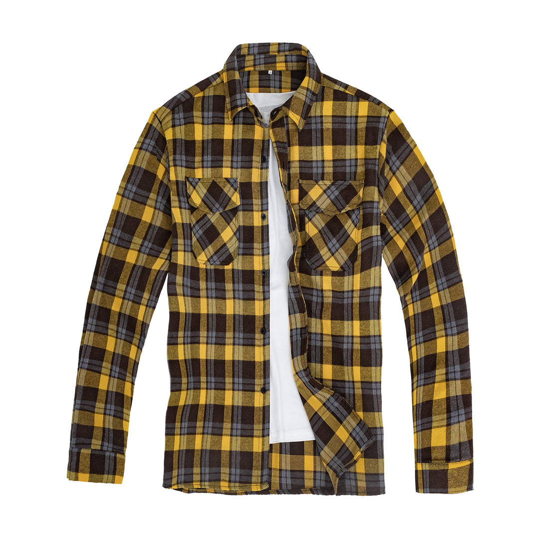 Herren Kariertes Flanellhemd Aliams