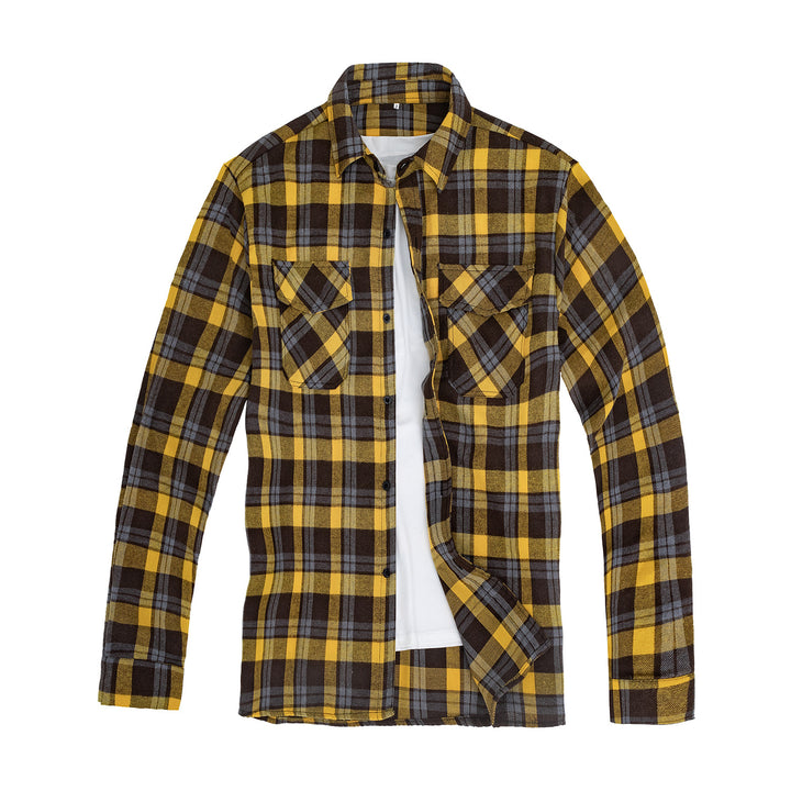 Herren Kariertes Flanellhemd Aliams