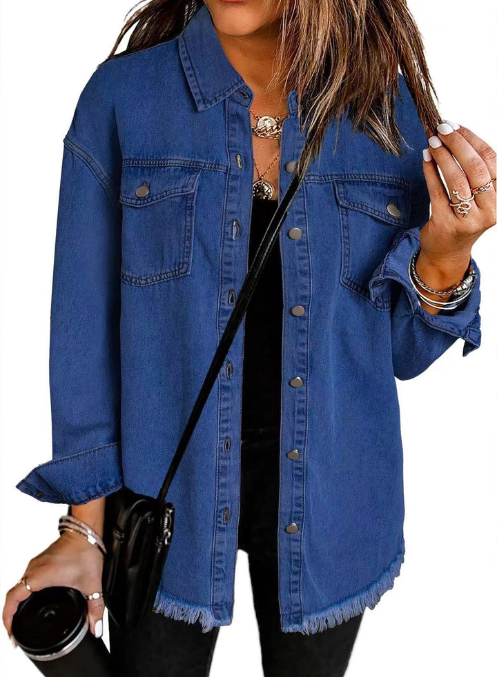 Femme Destroyed Denim Westernjacke Aliams