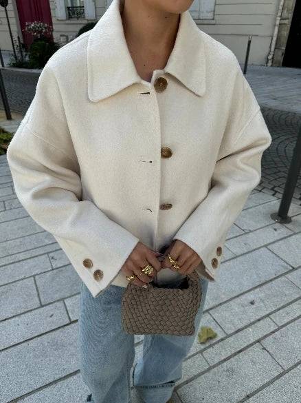 Oversized Einreiher Jacke Für Damen Im Herbst