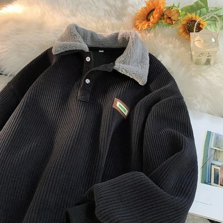 Stilvoller Fleece Winterpullover Für Herren Warm & Bequem