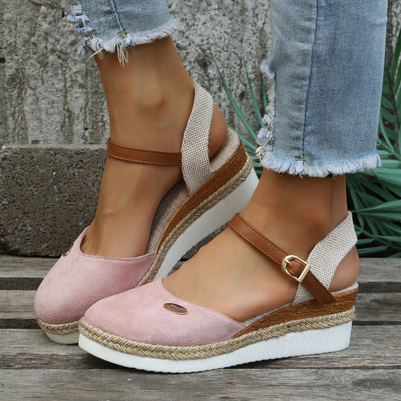 Aliams | Sandalen Knöchelriemen Orthopädische Espadrilles Damensandalen