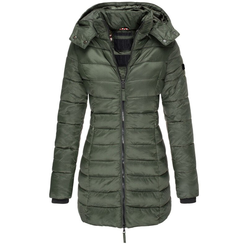 Aliams | Gefütterte Winter-Daunenjacke für Frauen mit Kapuze