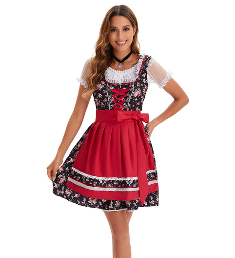 Aliams | Damen Elegantes Oktoberfest Dirndl Kleid