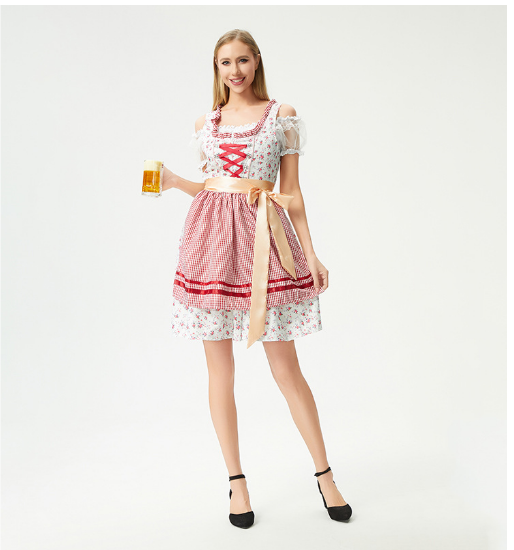 Aliams | Damen Elegantes Oktoberfest Dirndl Kleid