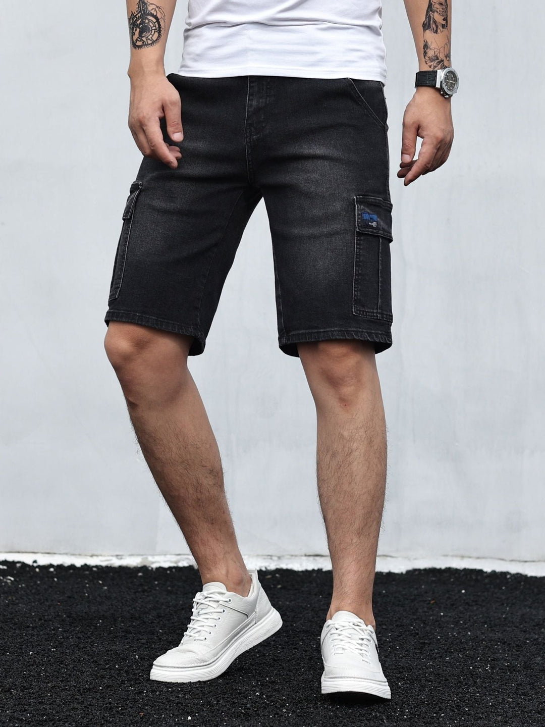Aliams | Cargo Denim Shorts für Herren