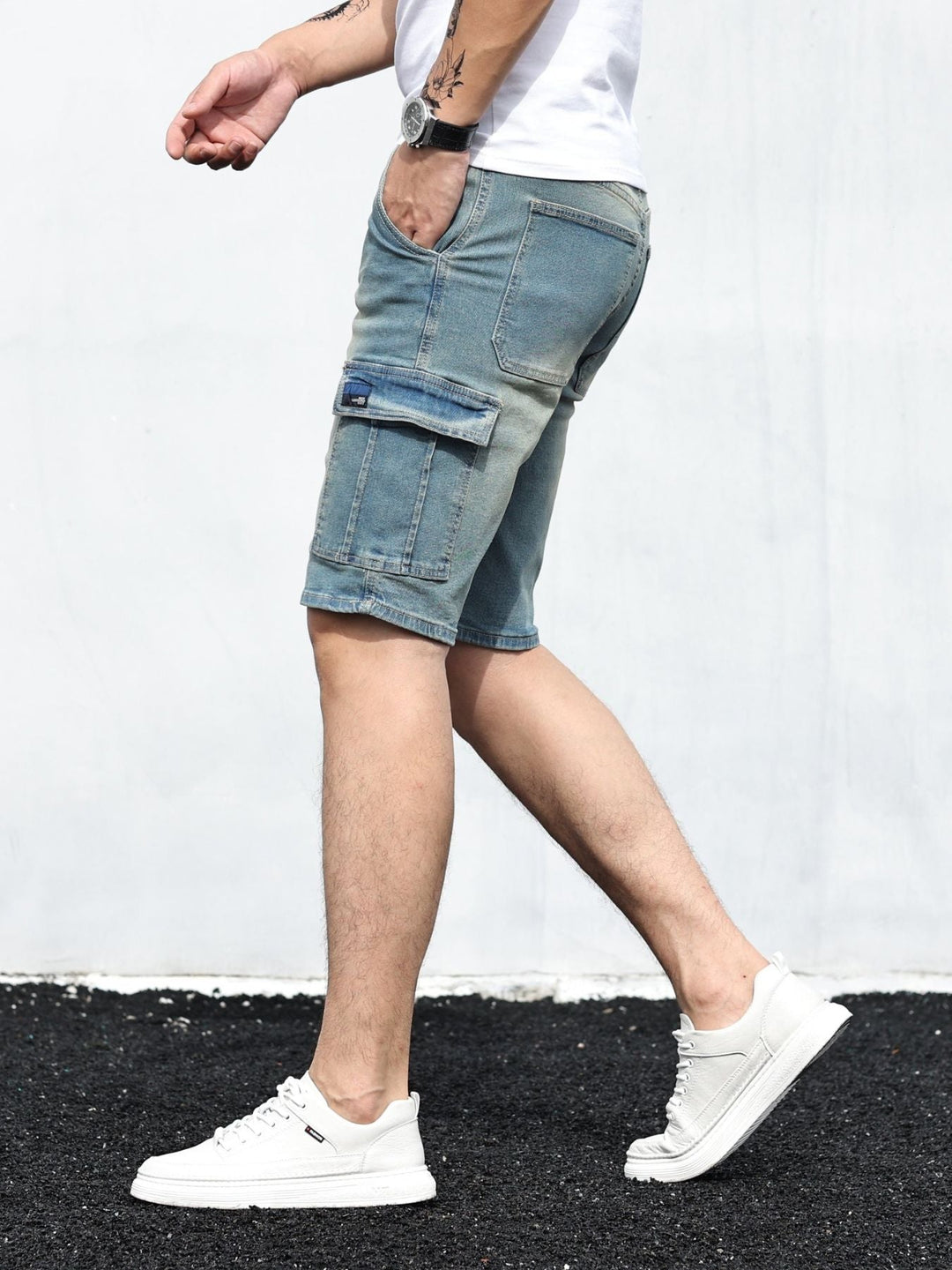 Aliams | Cargo Denim Shorts für Herren