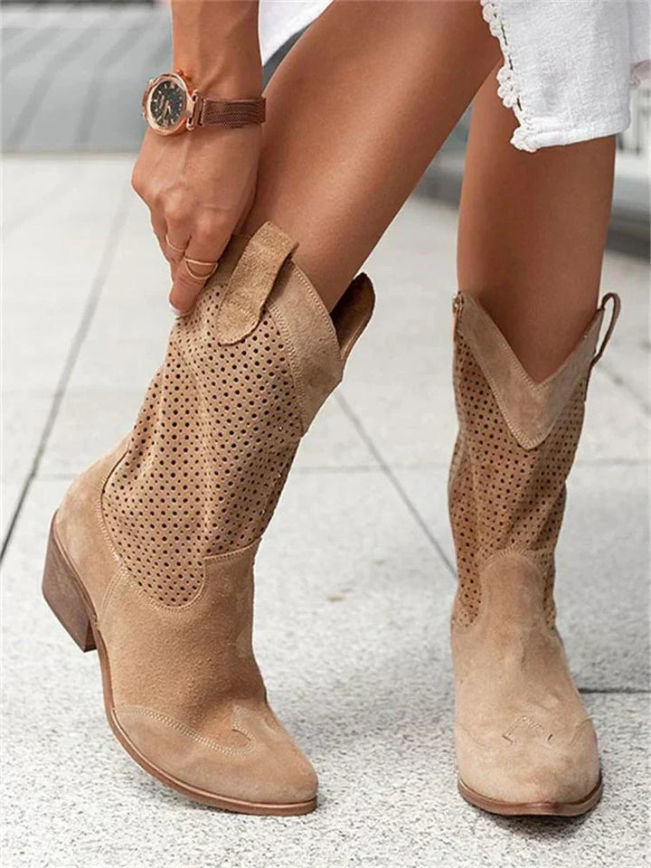 Aliams | Atmungsaktive Schicke Cowboy-Stiefel mit Reißverschluss