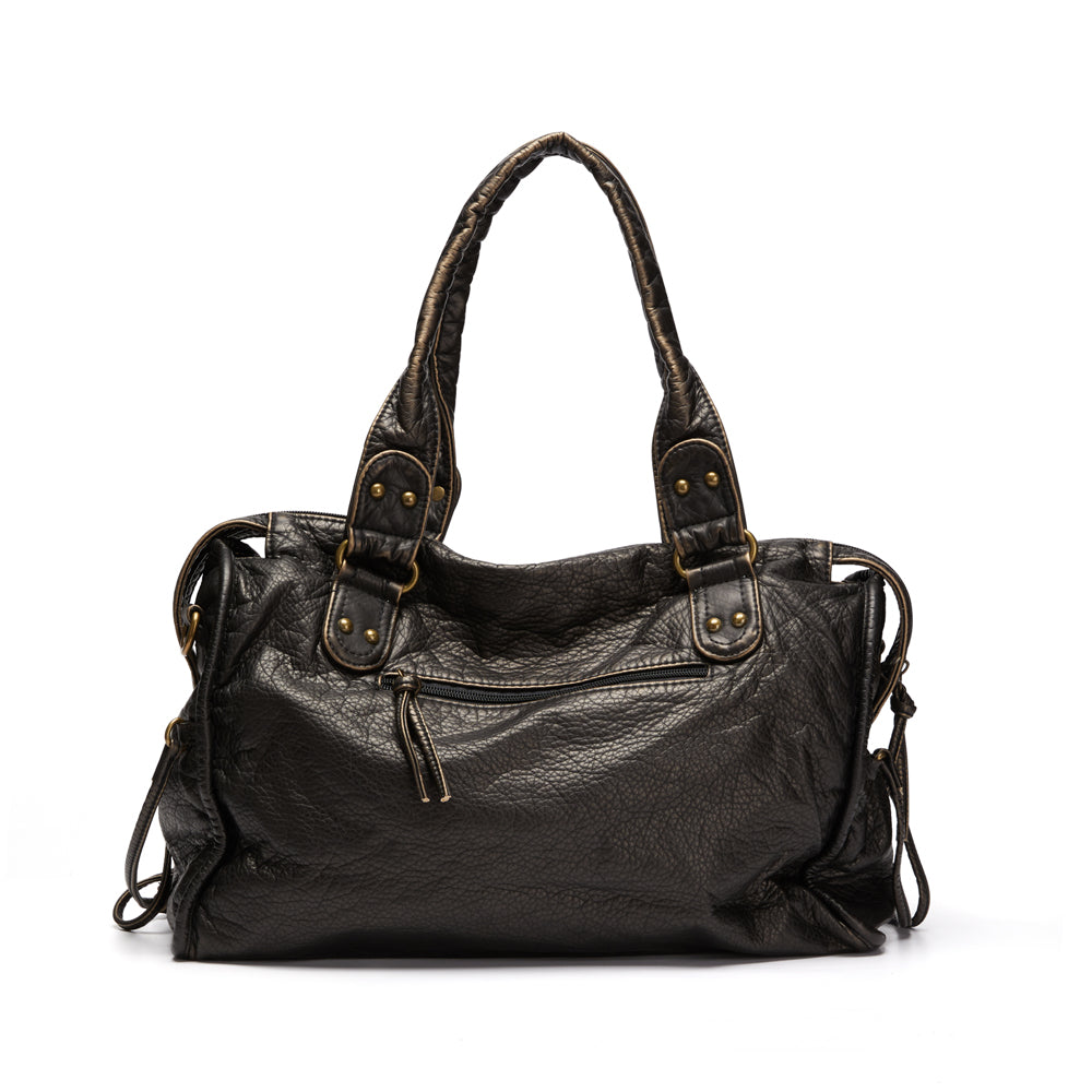 Schwarze Handtasche für die Schule