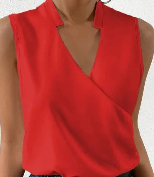 Aliams | Elegantes Ärmelloses Einfarbiges Top
