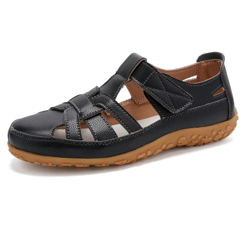Bequeme flache Sandalen mit Riemchen für Damen