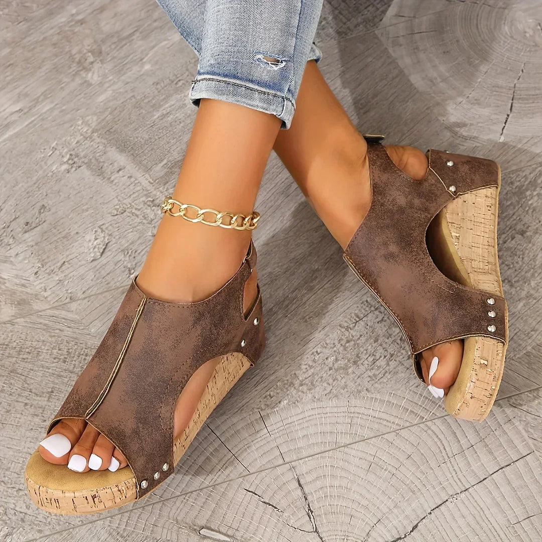 Aliams | Elegante und Bequeme Keilsandaletten