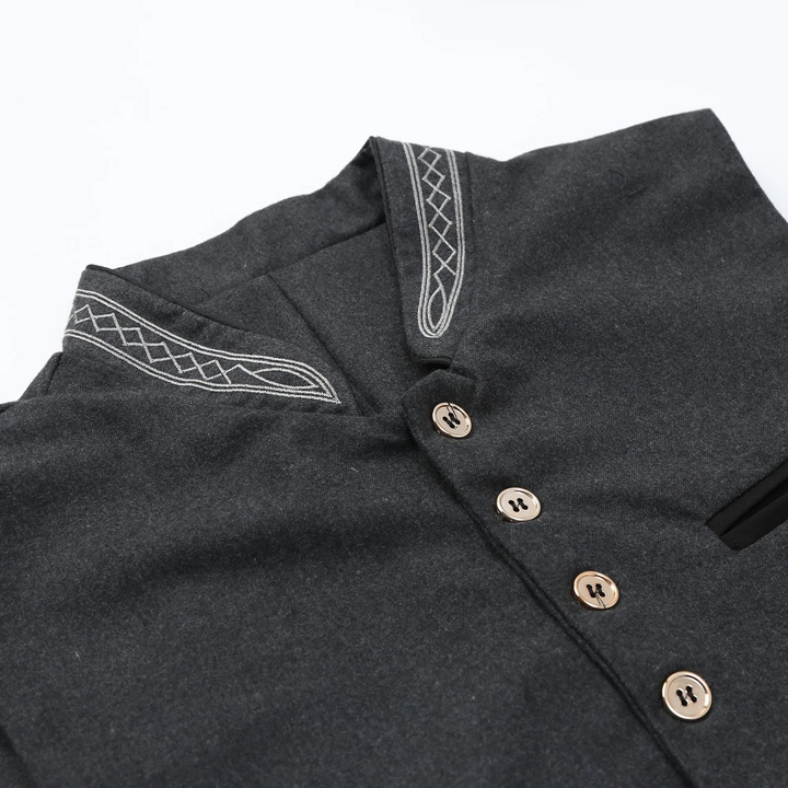 Herren Trachtenweste Grau Klassisch Elegant