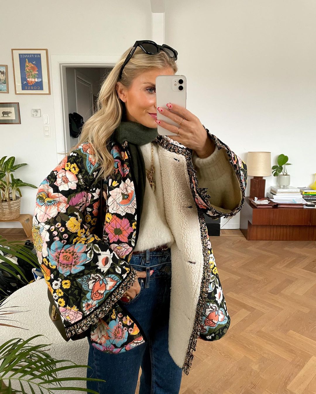 Flowan Jacke Mit Blumendruck