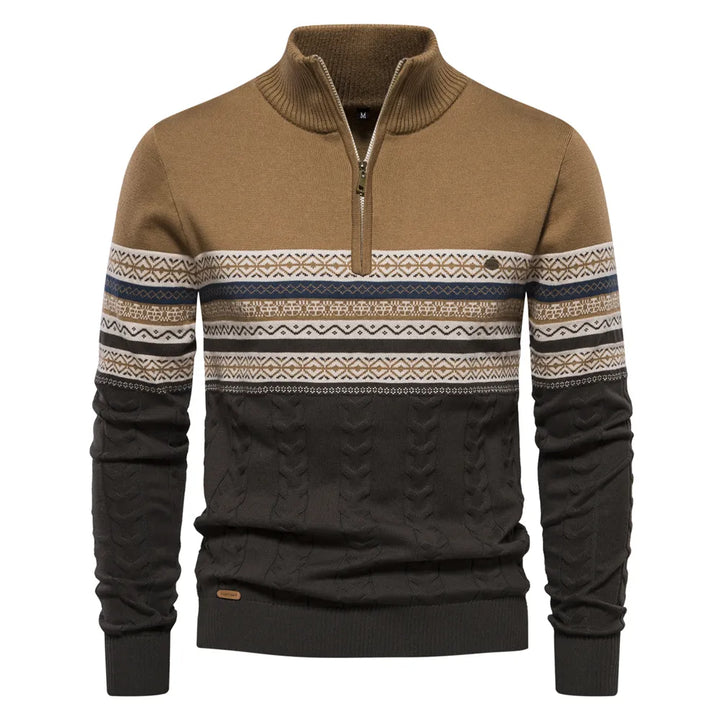 Hochwertiger Pullover Mit Retro-Muster