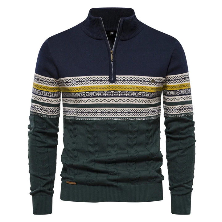 Hochwertiger Pullover Mit Retro-Muster